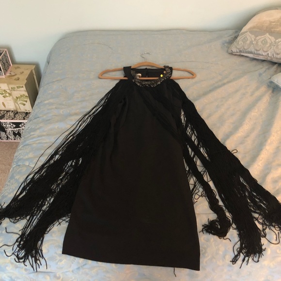 Boston proper back fringe party dress. - Picture 5 of 5